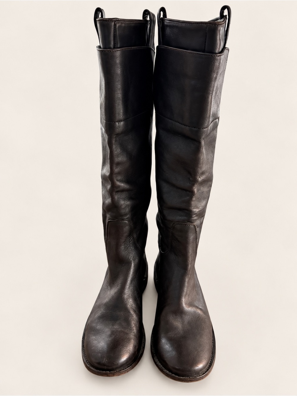 Frye Paige Tall Riding Boots Dark Brown Leather Women’s 9.5 B Style 77535